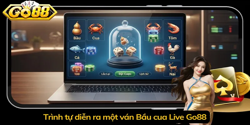 Trình tự diễn ra một ván Bầu cua Live Go88
