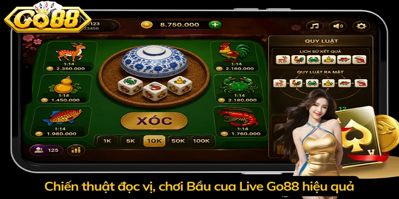 Chiến thuật đọc vị, chơi Bầu cua Live Go88 hiệu quả