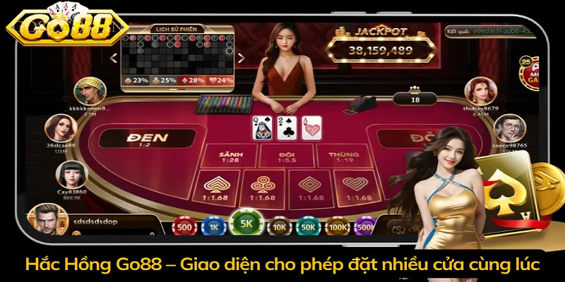 Hắc Hồng Go88 – Giao diện cho phép đặt nhiều cửa cùng lúc