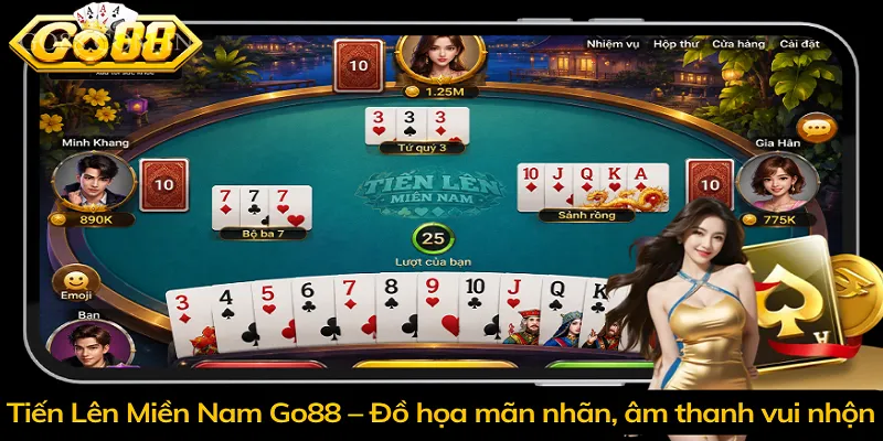 Tiến Lên Miền Nam Go88 – Đồ họa mãn nhãn, âm thanh vui nhộn