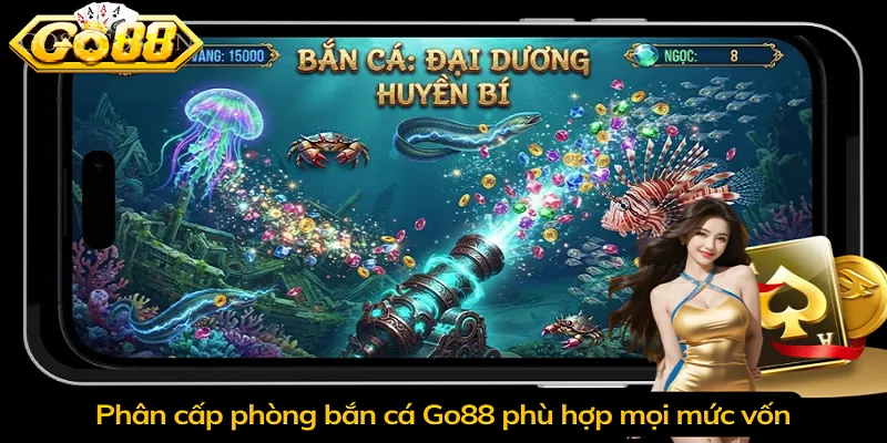 Phân cấp phòng bắn cá Go88 phù hợp mọi mức vốn